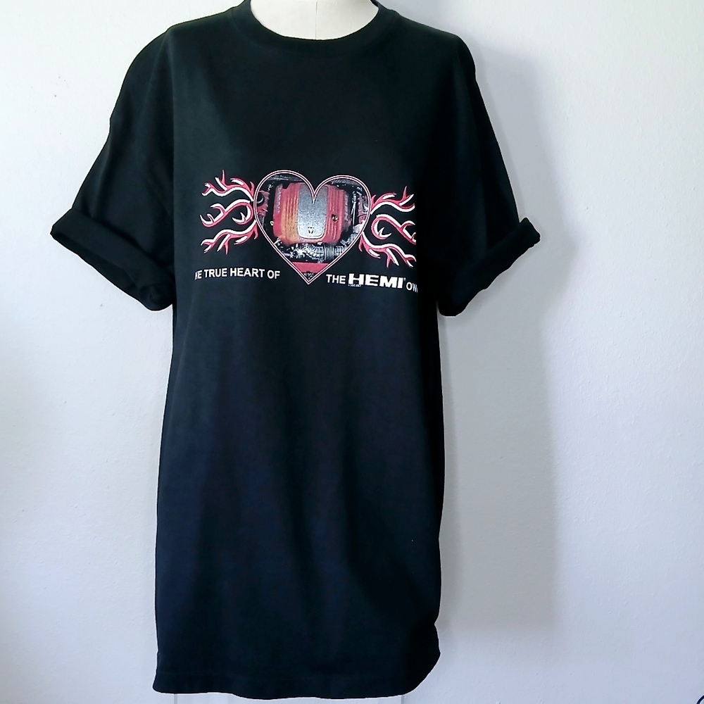 Hemi Tee Mens Size XL Black The True Heart of The Hemi Owner